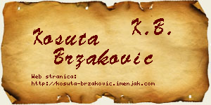 Košuta Brzaković vizit kartica
